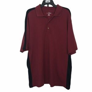 NIKE GRAND SLAM POLO SHIRT MENS SIZE‎ LARGE MAROON BLACK GOLF PULLOVER